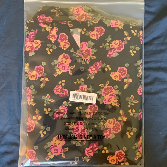Supreme Floral Rayon Shirt Medium Black - Picture 3 of 3
